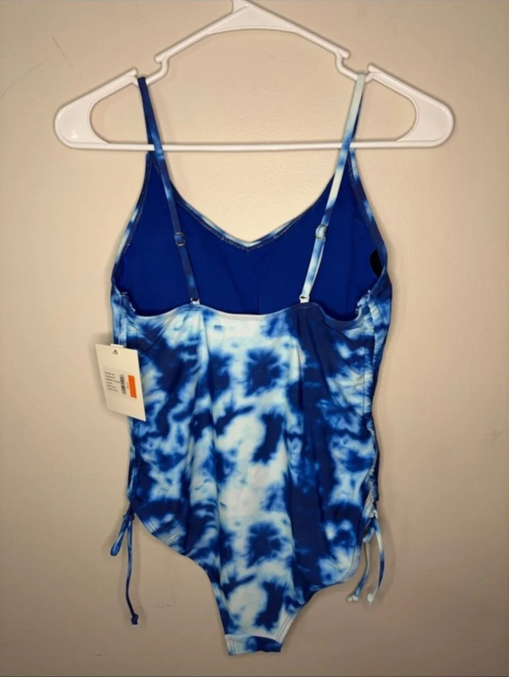 Cyn & Luca Tie-Dye Blue One-Piece Swimsuit with Side Ties